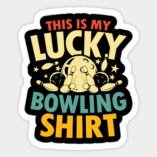 This is My Lucky Bowling Shirt Sticker